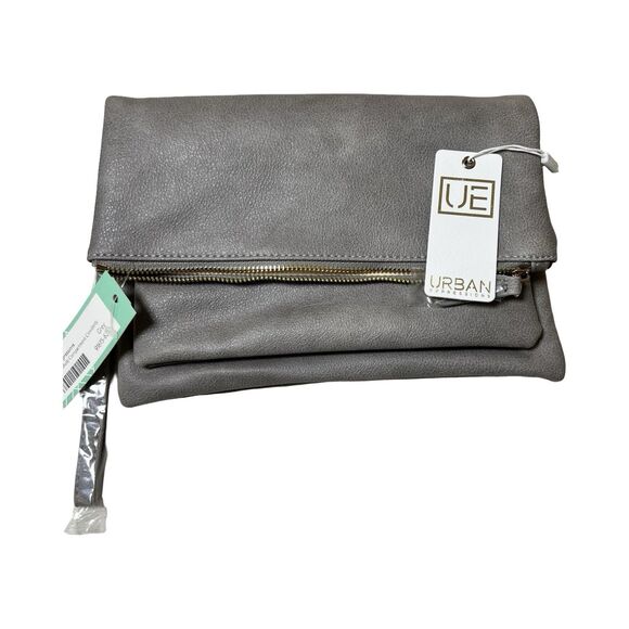 Urban Expressions Women's Megie Multi Compartment Crossbody Bag Gray Vegan Nwt - Picture 5 of 5